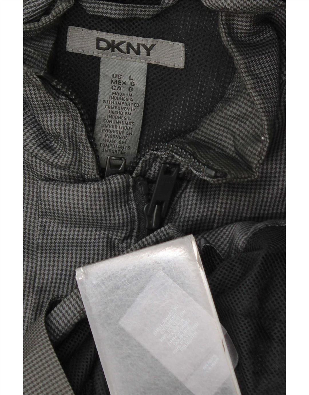 Dkny Jachetă pentru bărbați, UK 40, mare, gri, poliester cu picioare de găină