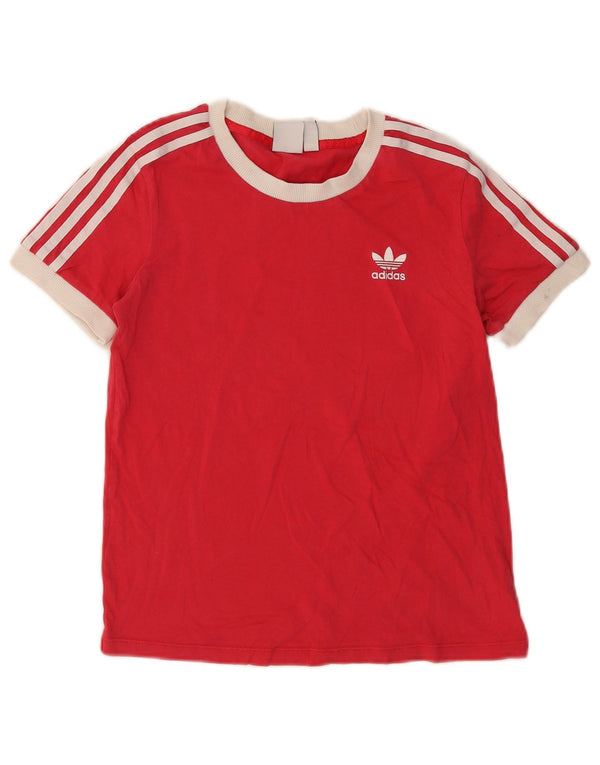 Tricou Adidas pentru femei Top UK 10 Small Red Colorblock Bumbac
