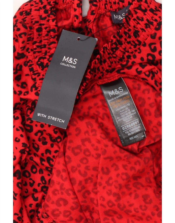 Rochie de bază pentru femei Marks & Spencer UK 12 Medium Red Animal Print