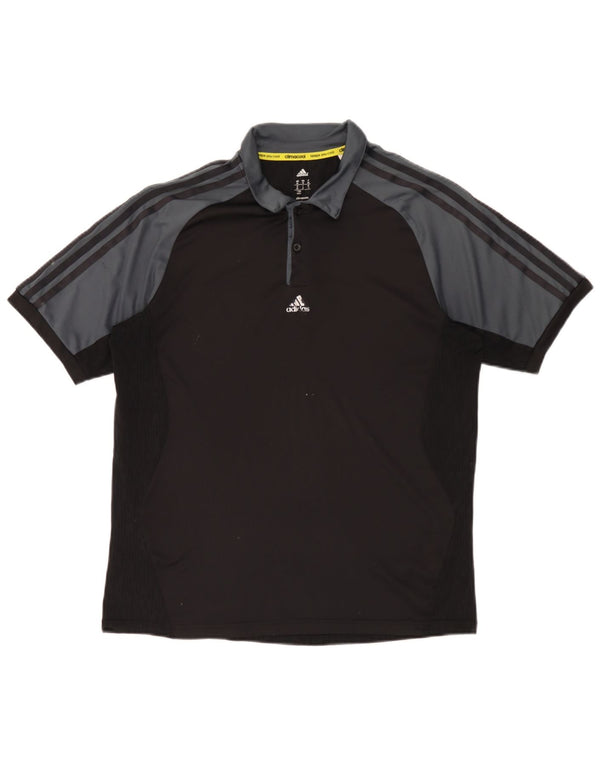 Tricou polo Adidas Climacool pentru bărbați, mediu negru, bloc de culoare