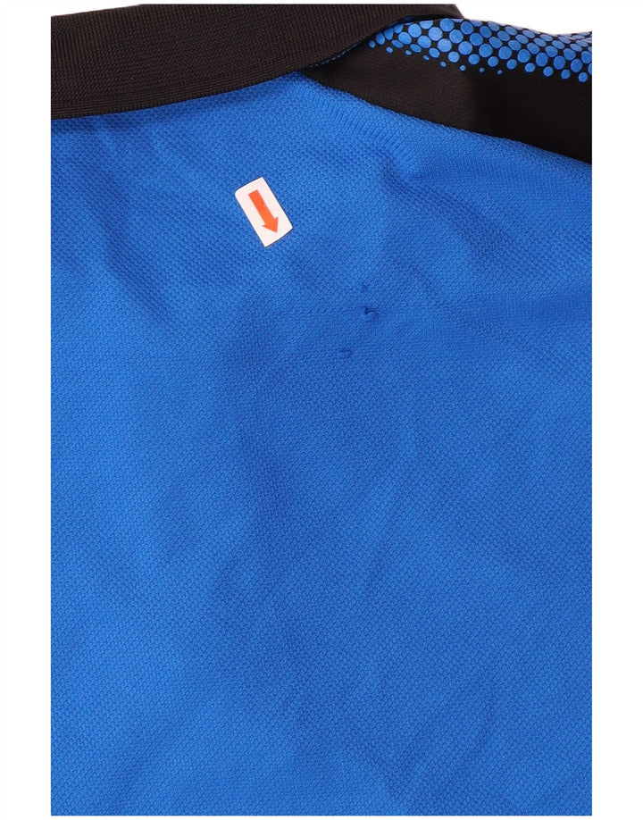 Tricou polo grafic pentru bărbați PUMA, mare, albastru, poliester color bloc