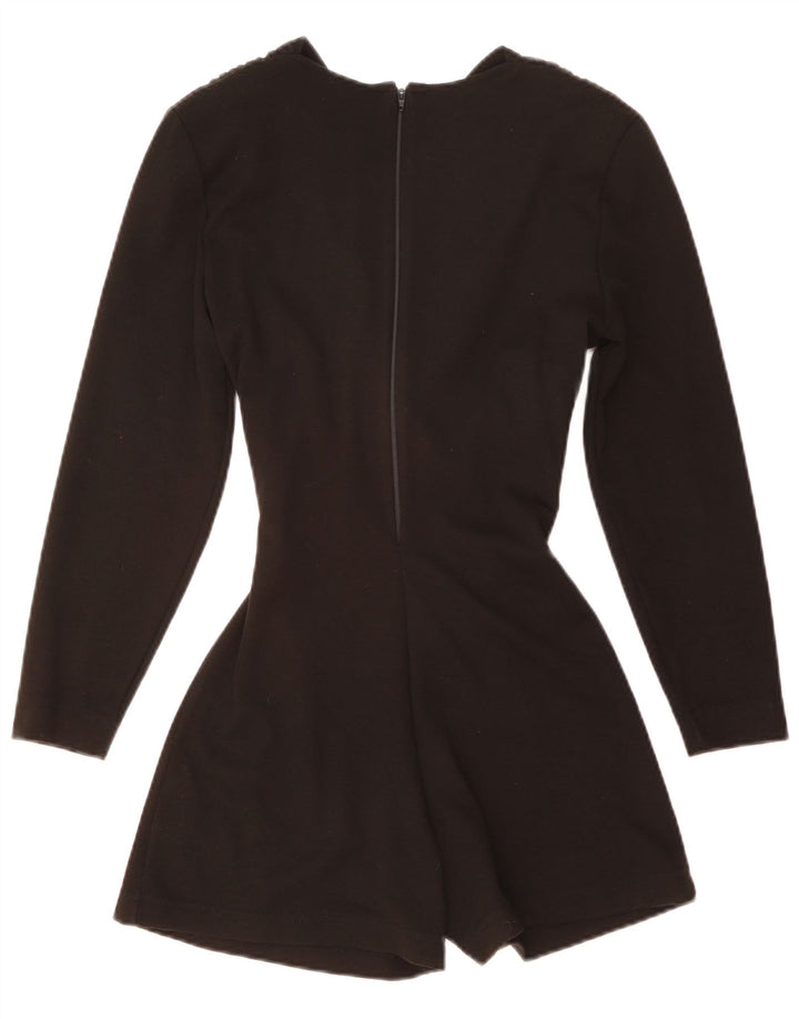 Compartiment vintage pentru femei cu mânecă lungă UK 8 Small Black