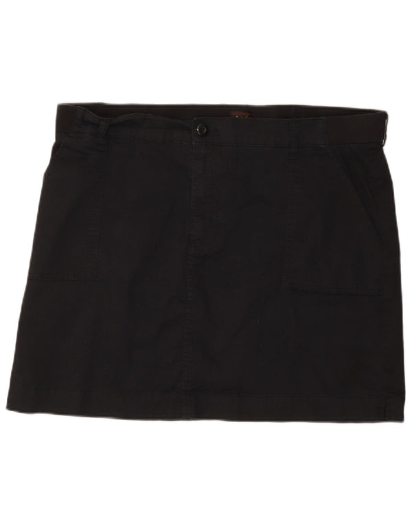 Fusta mini cu talie joasă pentru femei Lee UK 20 2XL W40 bumbac negru