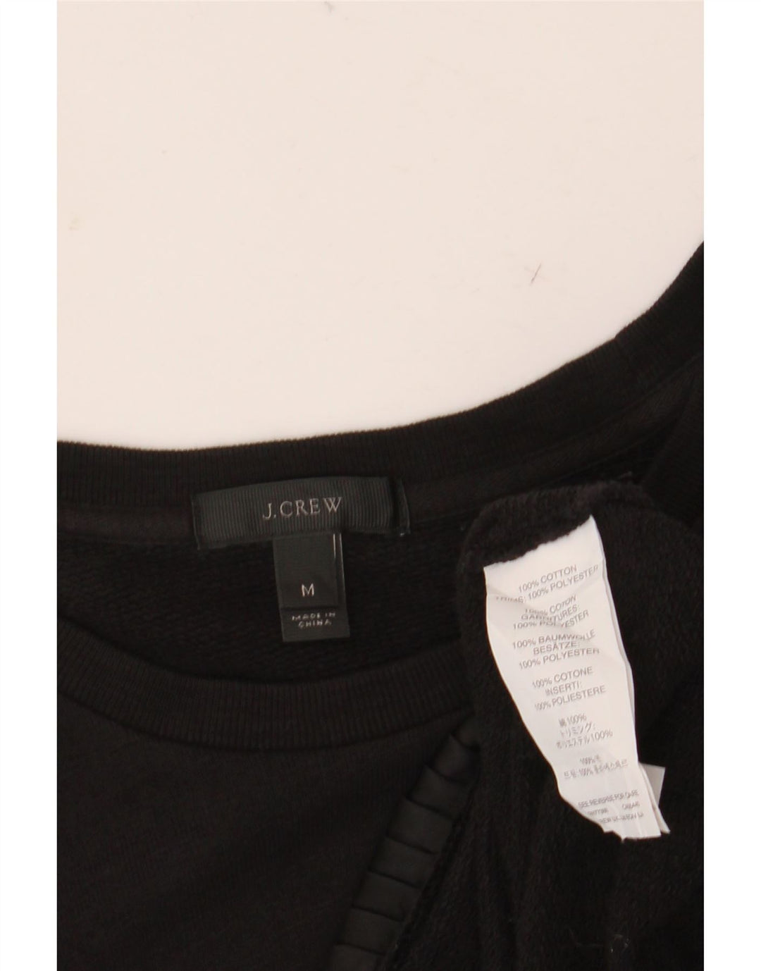 J. CREW Pulover pentru damă, UK 14, bumbac mediu negru