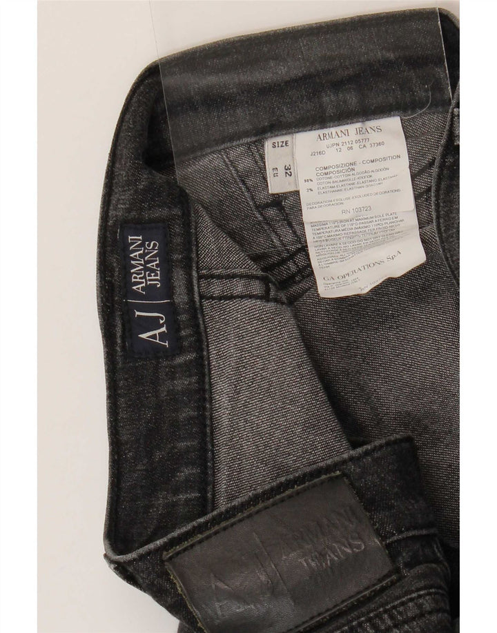 Blugi drepti pentru femei Armani W32 L33 bumbac gri