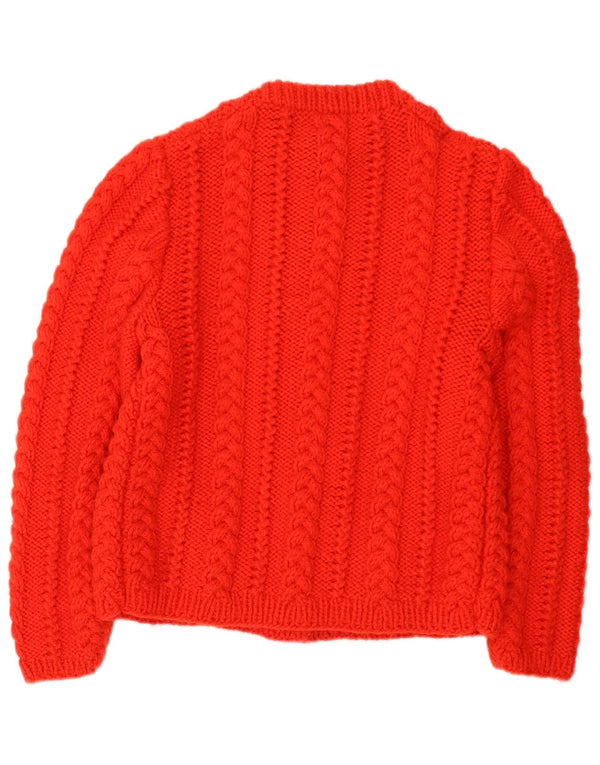 Pulover Cardigan Vintage pentru Damă UK 14 Medium Red