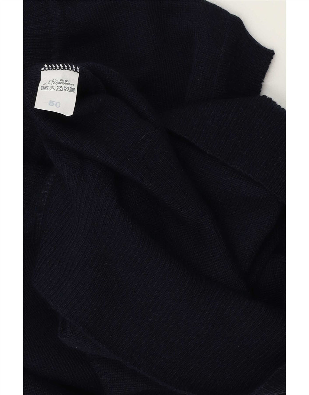 Vintage bărbați Vest Tank Top EU 50 Mediu Bleumarin Poliacrilic