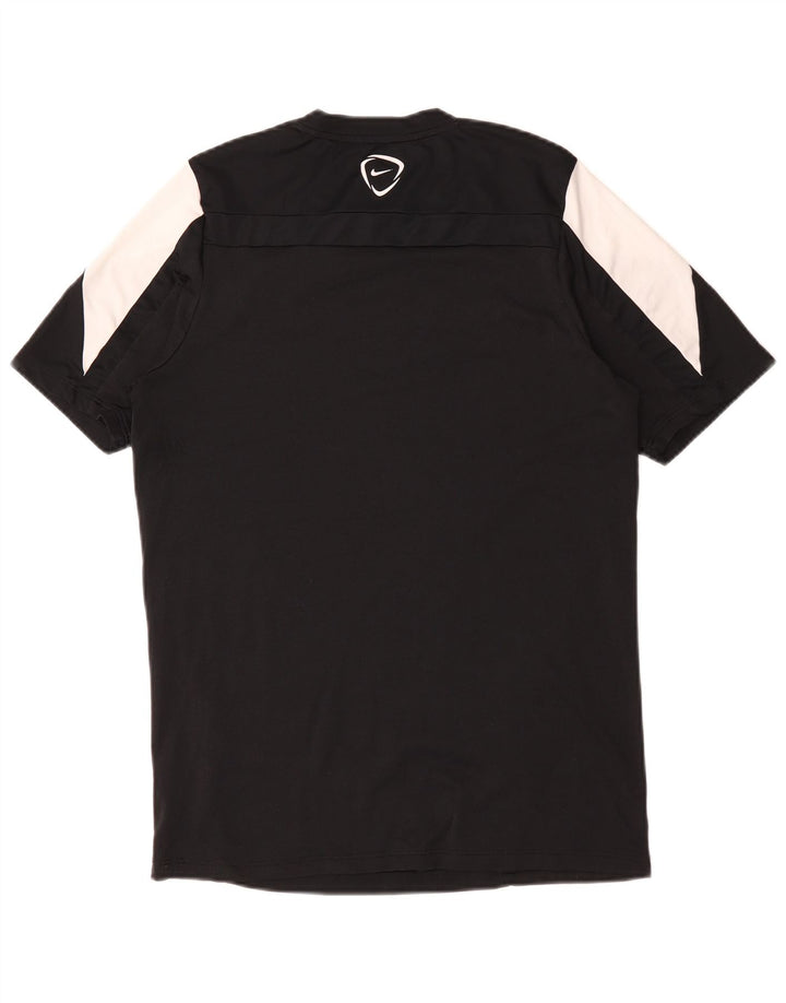 Tricou pentru bărbați Nike Dri Fit Top mare, negru, poliester color bloc