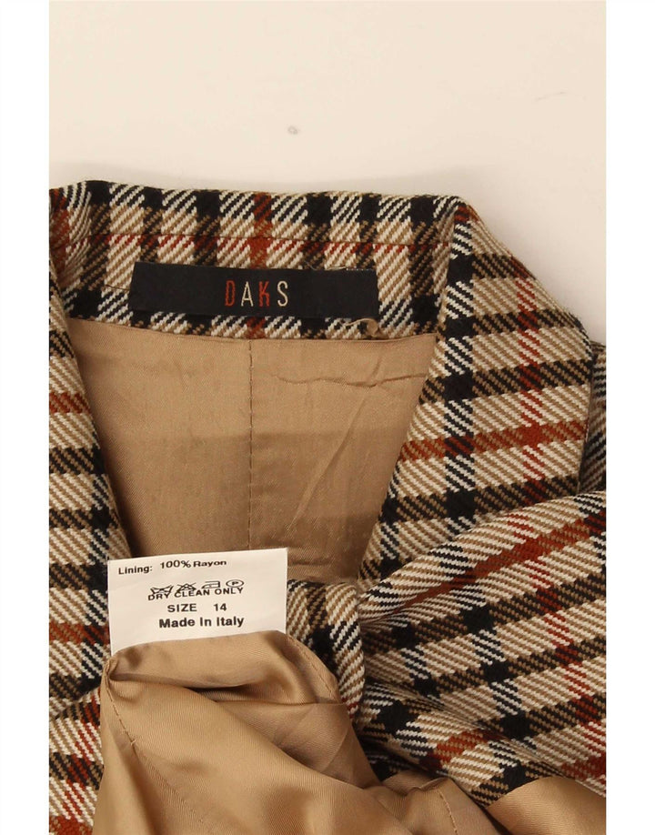 Jachetă blazer pentru femei DAKS cu 2 nasturi UK 14 Medium, multicoloră