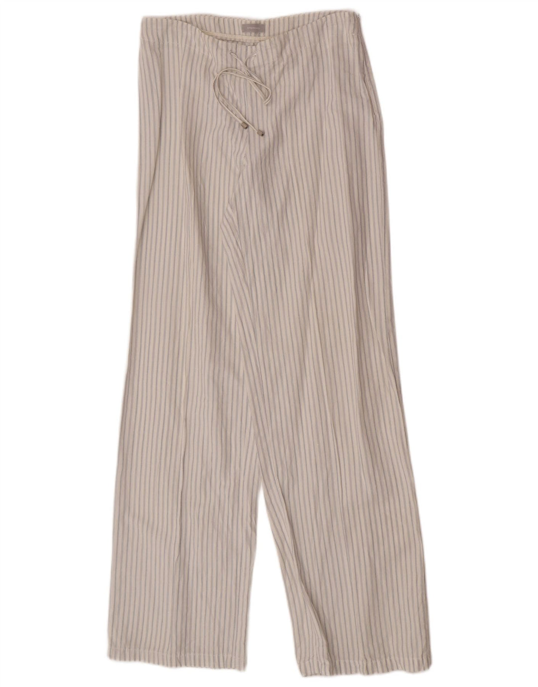 Stefanel Pantaloni Loose Fit Femei IT 42 Medium W30 L32 In dungi albe