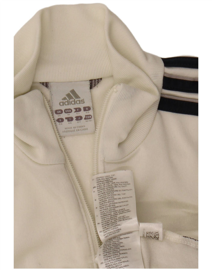 Jachetă de trening pentru femei ADIDAS UK 14 Poliester alb mediu