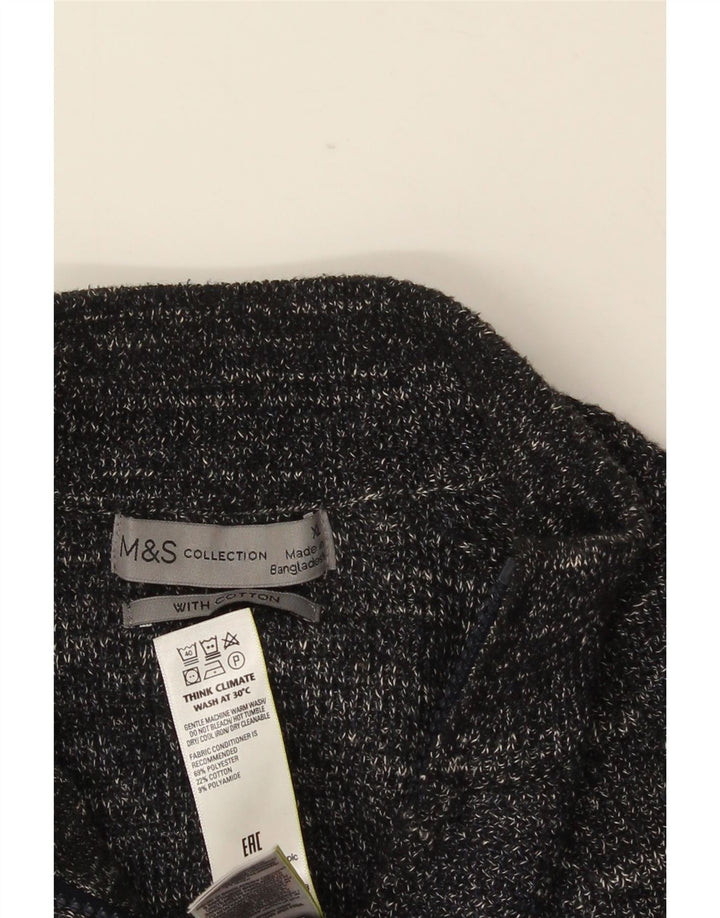 MARKS & SPENCER Pulover cardigan pentru bărbați XL poliester cu pături gri