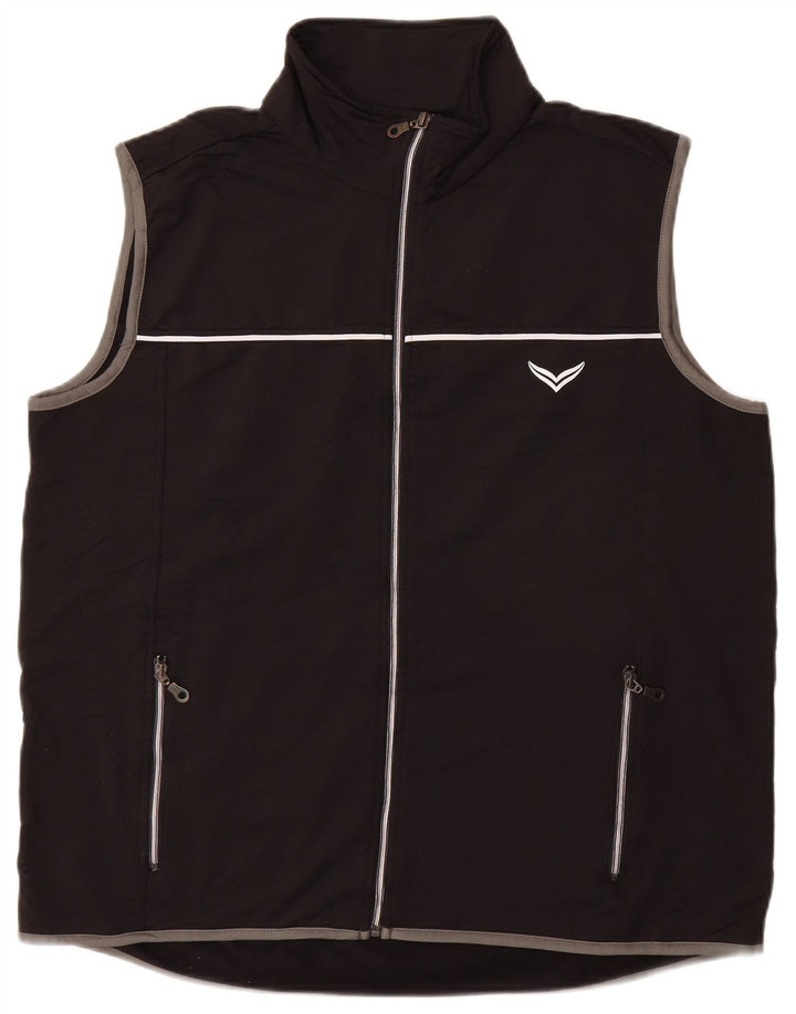 TRIGEMA Jachetă de trening fără mâneci pentru bărbați, mare, negru, poliester