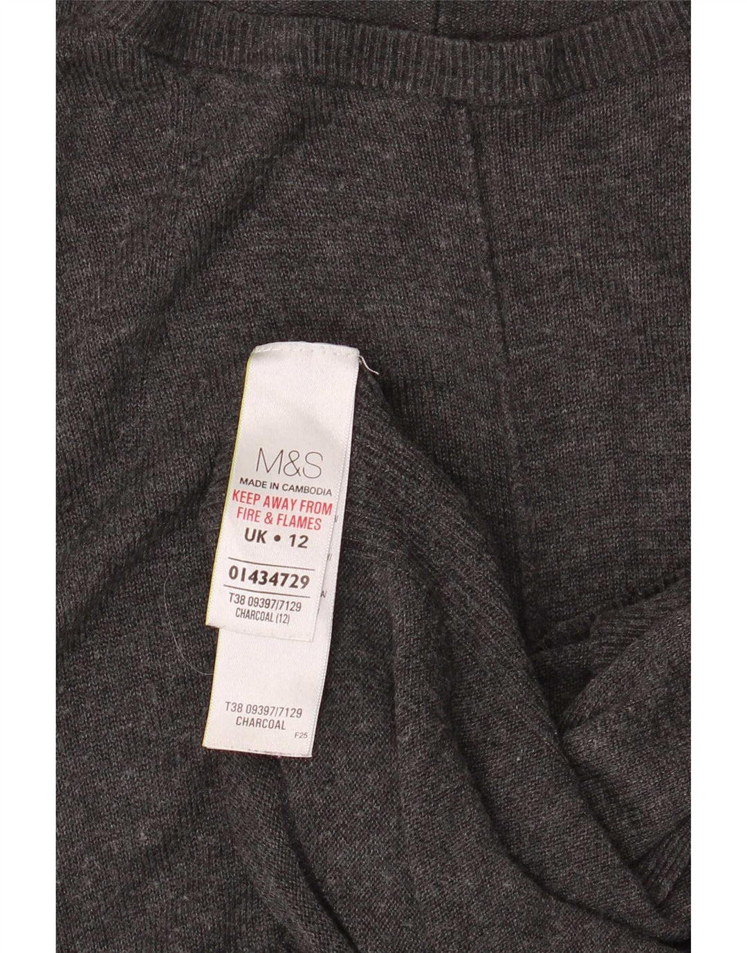 Pulover pentru femei Marks & Spencer, cu mâneci 3/4, cu gâtul barcă, UK 12 Medium Gre