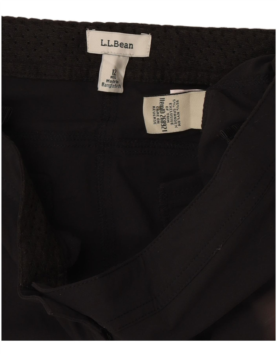 Pantaloni scurti cargo pentru femei L.L.Bean US 12 Large W34 Nylon negru