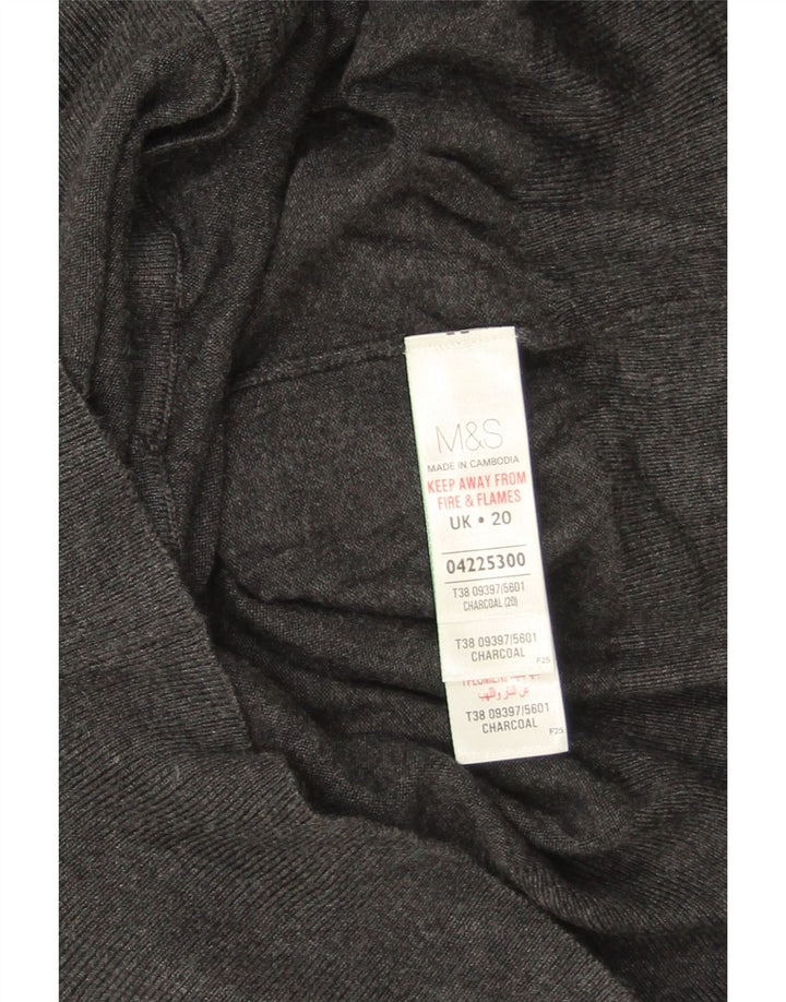 Pulover cardigan pentru femei Marks & Spencer UK 20 2XL Gri viscoză