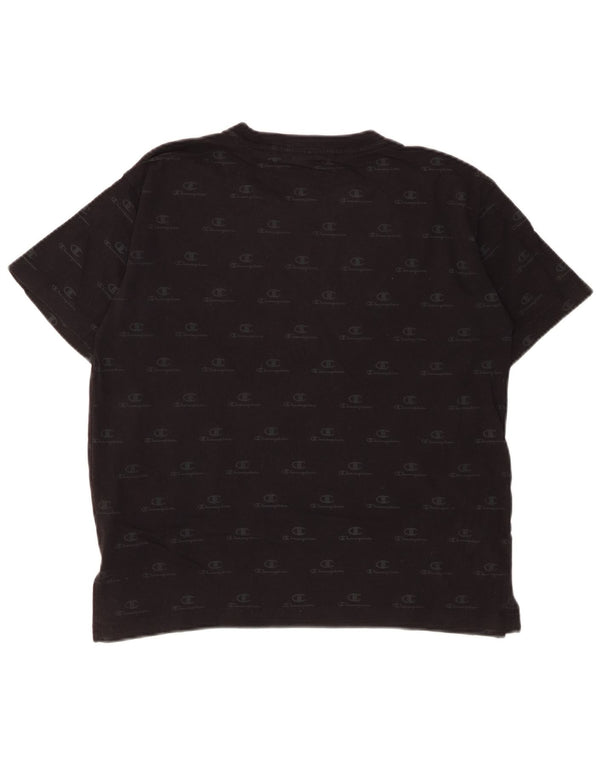 Tricou grafic supradimensionat pentru femei CHAMPION Top UK 10 Bumbac negru mic