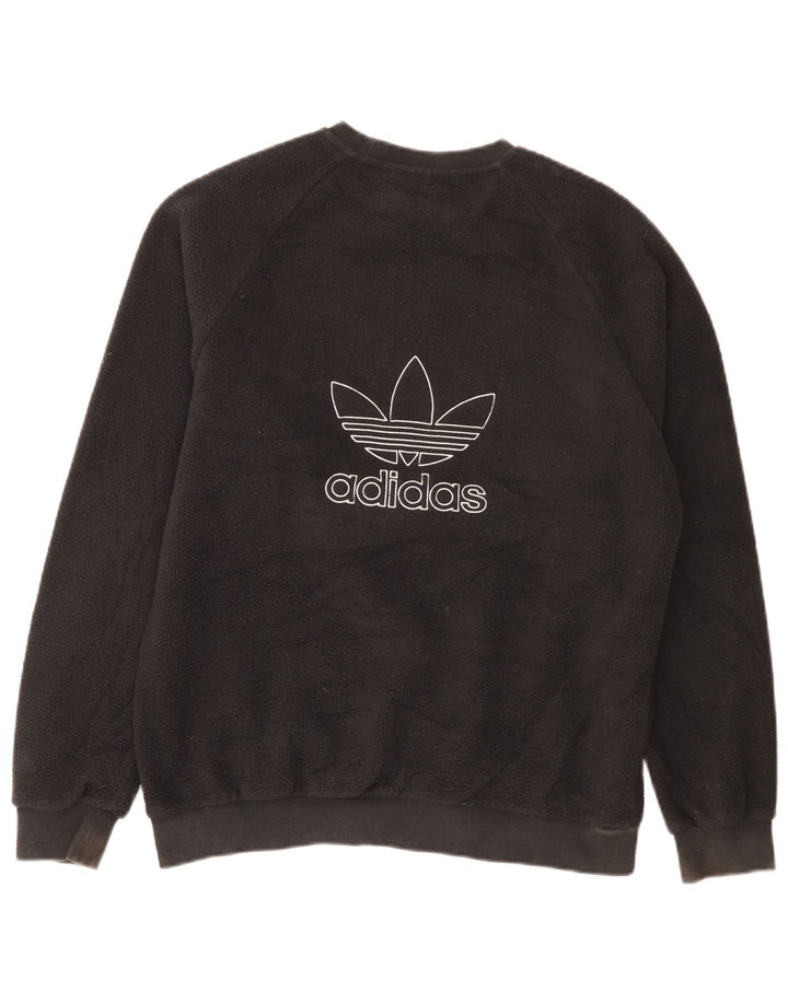 Pulover pentru bărbați Adidas Graphic Fleece Poliester mediu negru