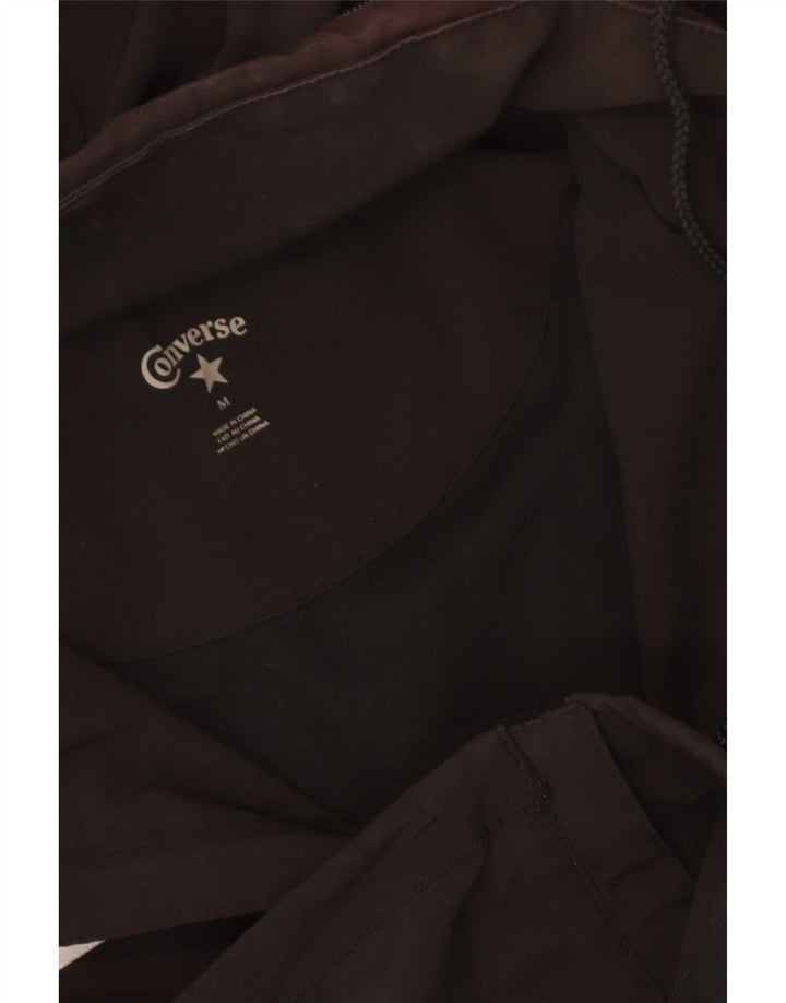 Jachetă Windbreaker pentru femei cu glugă Converse UK 14 Medium Black Colorblock