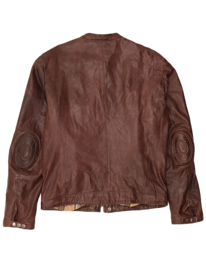 Jachetă Racer din piele pentru femei Zen IT 52 2XL piele maro