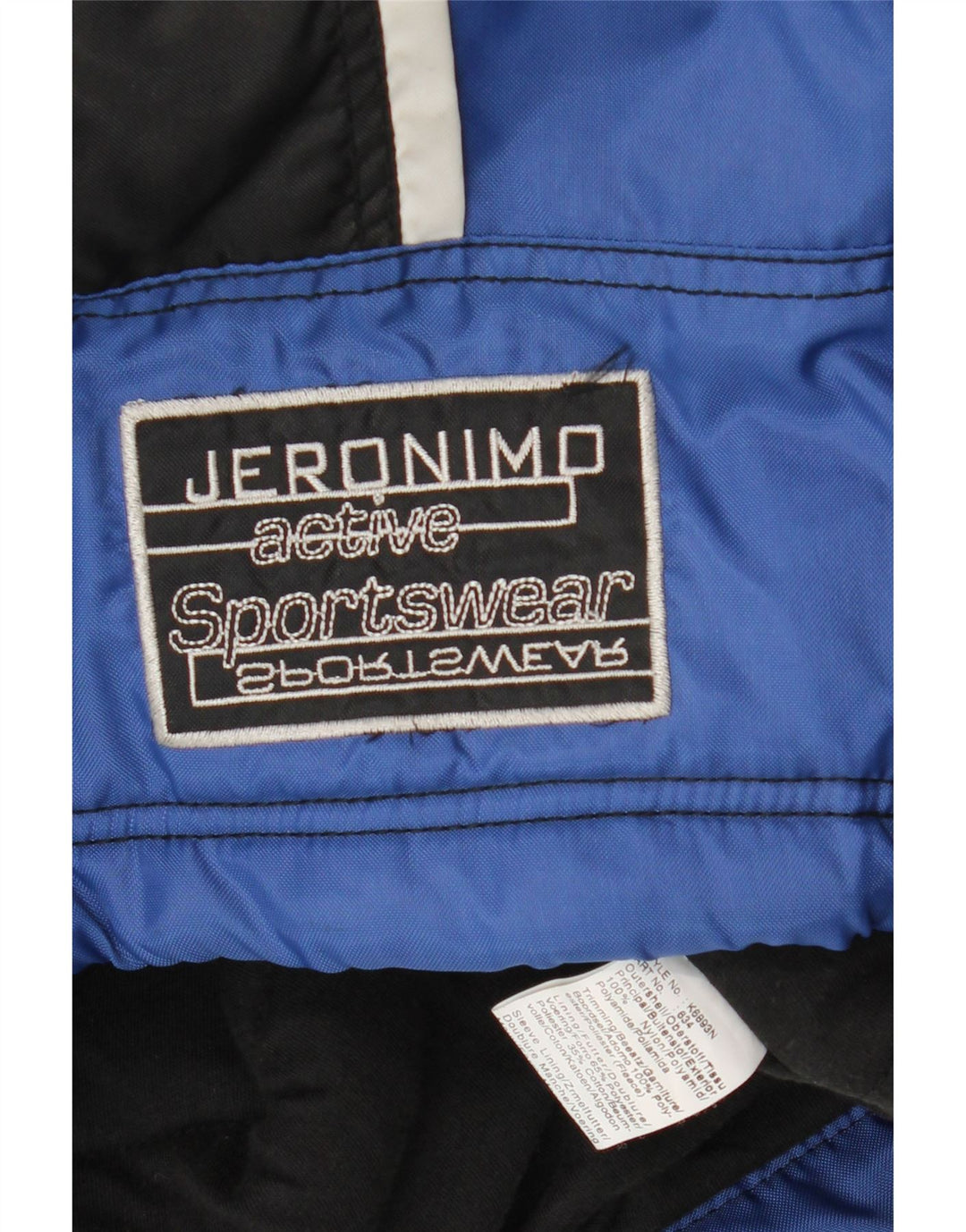 Jachetă de vânt cu glugă pentru bărbați Jeronimo UK 44 2XL Albastru Nailon color bloc