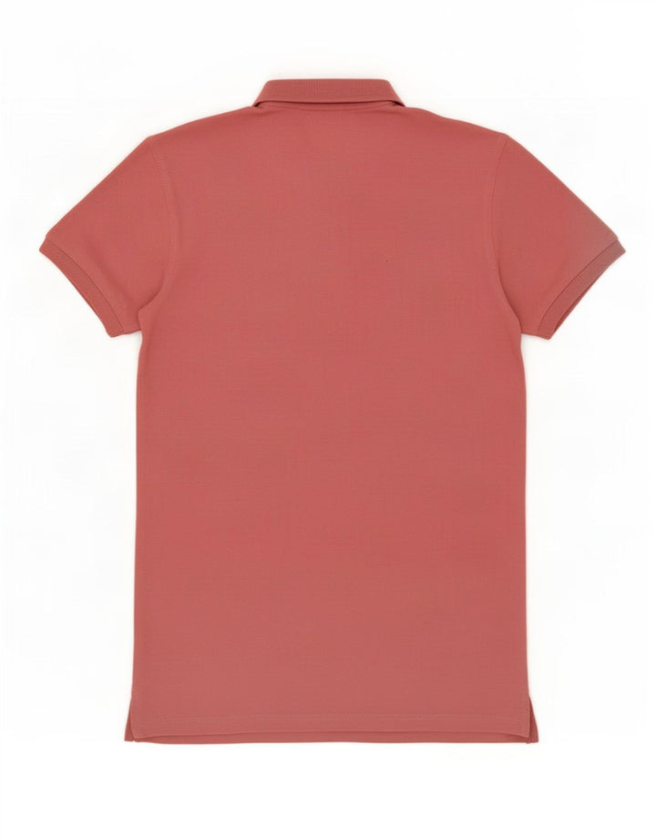 Tricou polo obișnuit Benetton pentru bărbați, bumbac roz mic