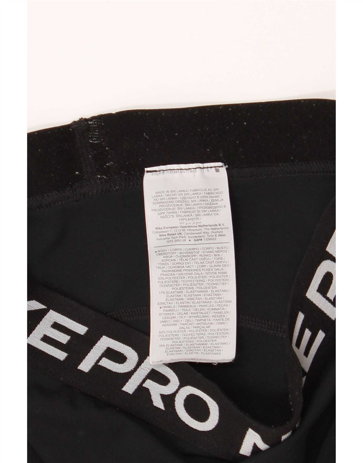 Leggings cu grafic pentru femei Nike Dri Fit Crop UK 8 Poliester negru mic
