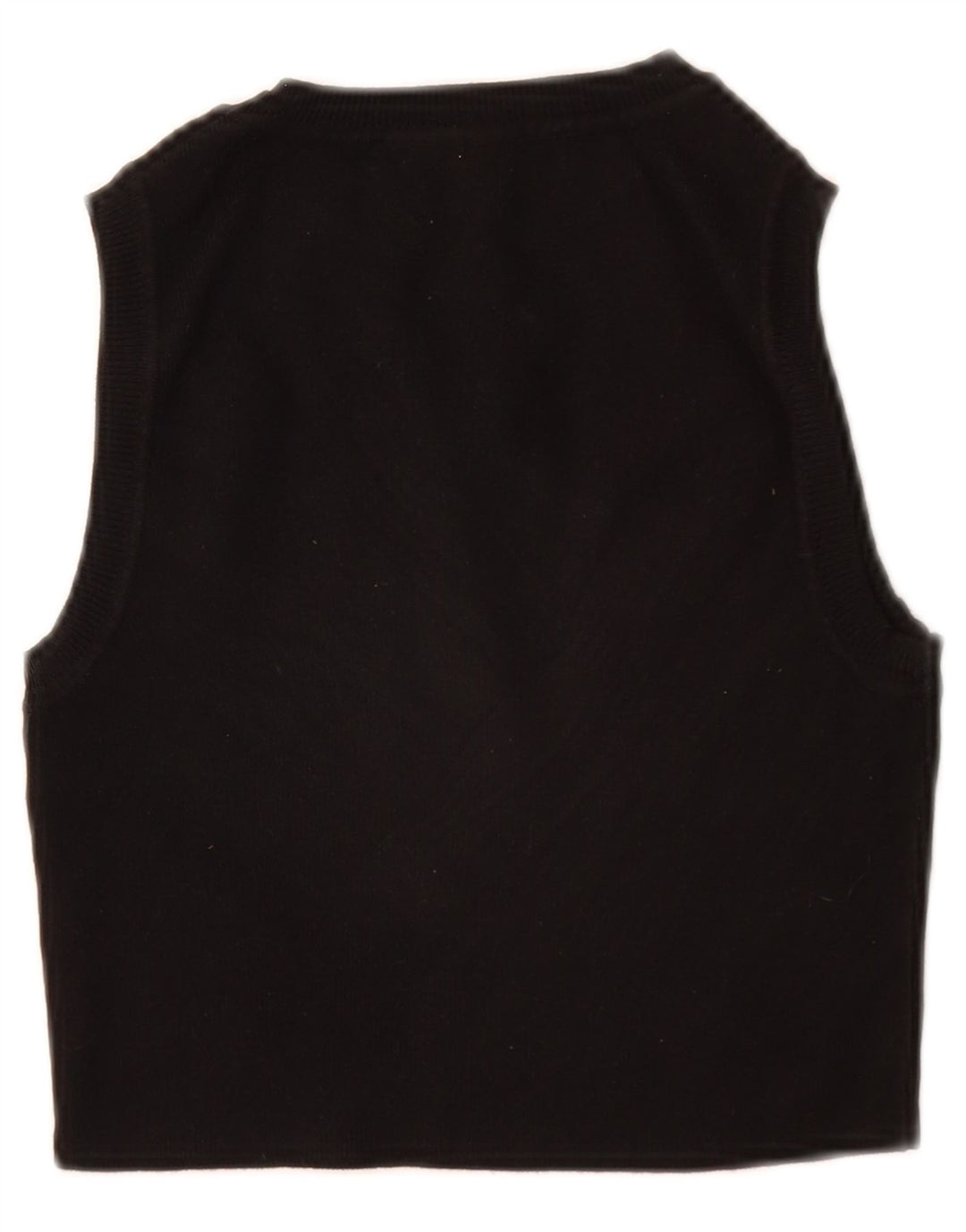 Zara femei Crop Vest Tank Top UK 8 Small Black Viscose
