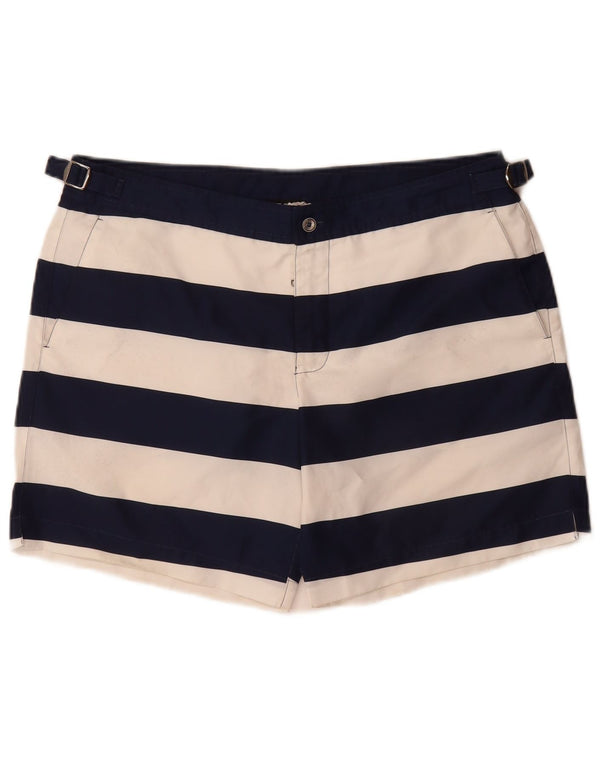 Pantaloni scurți chino pentru femei Dolce & Gabbana, mari W34, cașmir cu dungi bleumarin