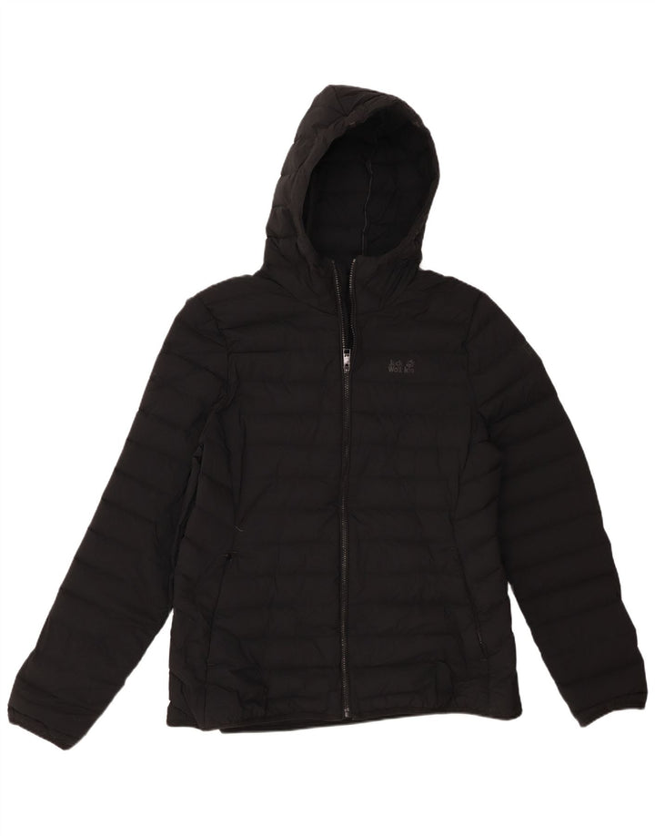 Jack Wolfskin Jachetă căptușită cu glugă pentru femei UK 18 XL Poliamidă neagră