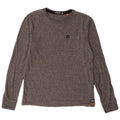 Top pentru bărbați Superdry cu mânecă lungă, gri mediu, bumbac