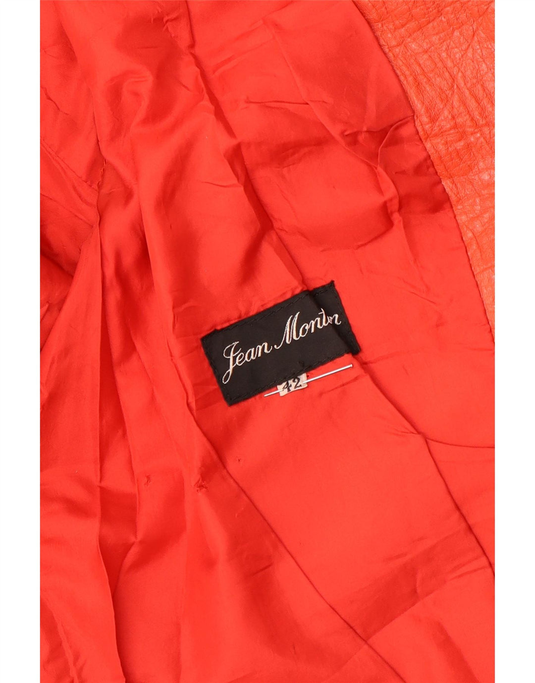 VINTAGE Jachetă din piele cu 2 nasturi pentru femei IT 42 portocaliu mediu