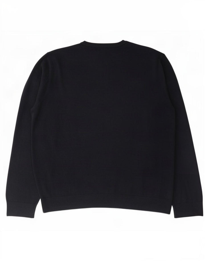 Pulover pentru bărbați Marks & Spencer, cu gât crew, 3XL, acrilic, albastru bleumarin