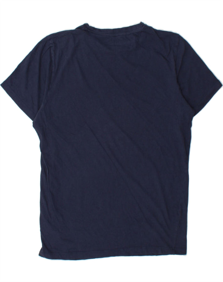 JACK & JONES Mens Graphic T-Shirt Top Medium Navy Blue Cotton Vintage Jack & Jones and Second-Hand Jack & Jones from Messina Hembry 