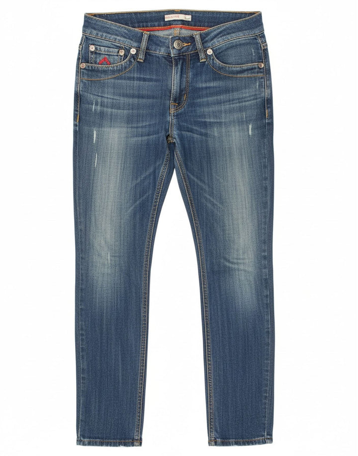 LIU JO Womens Distressed Slim Jeans  W27 L28 Blue Cotton