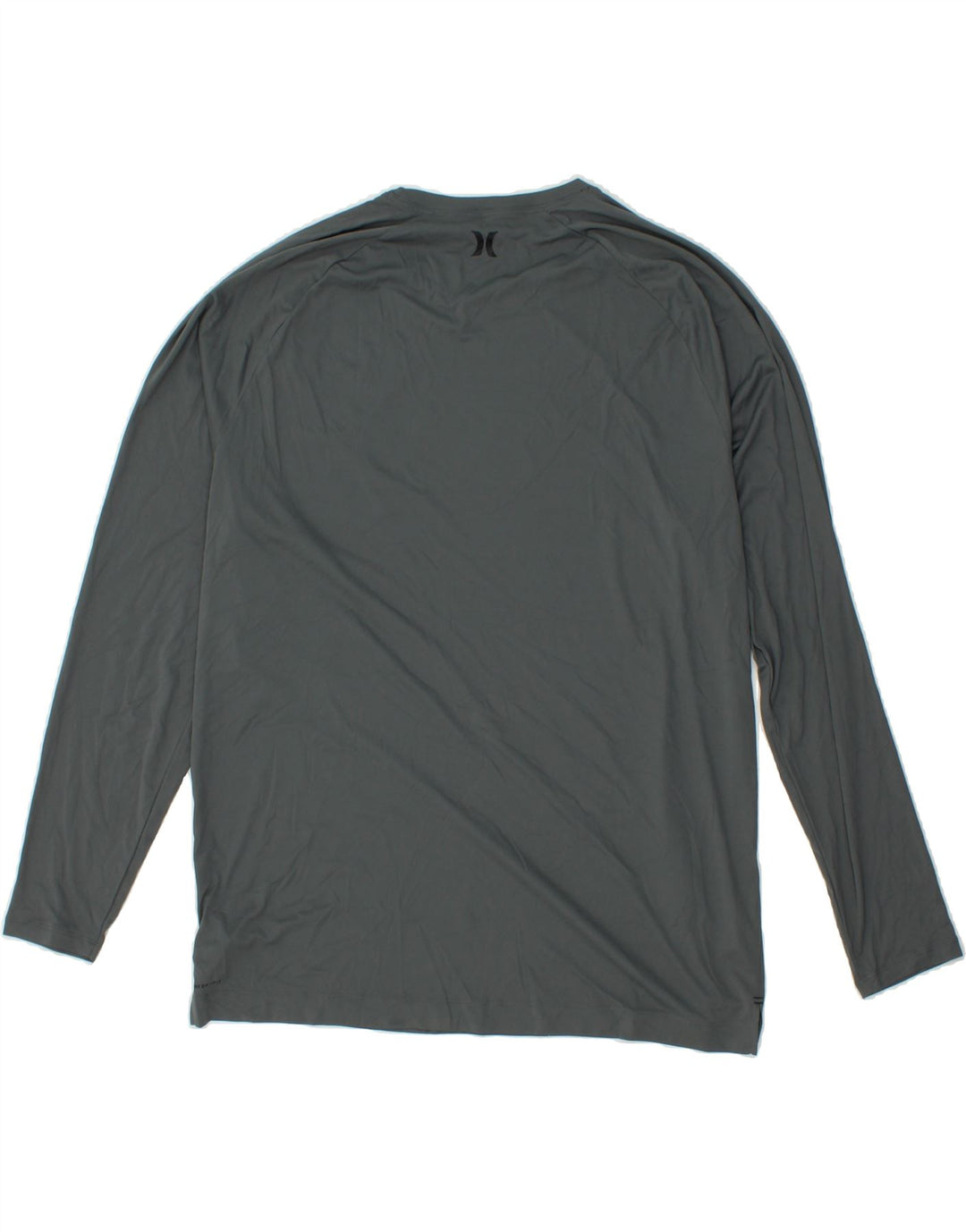 HURLEY Mens Top Long Sleeve 2XL Grey Polyester Vintage Hurley and Second-Hand Hurley from Messina Hembry 