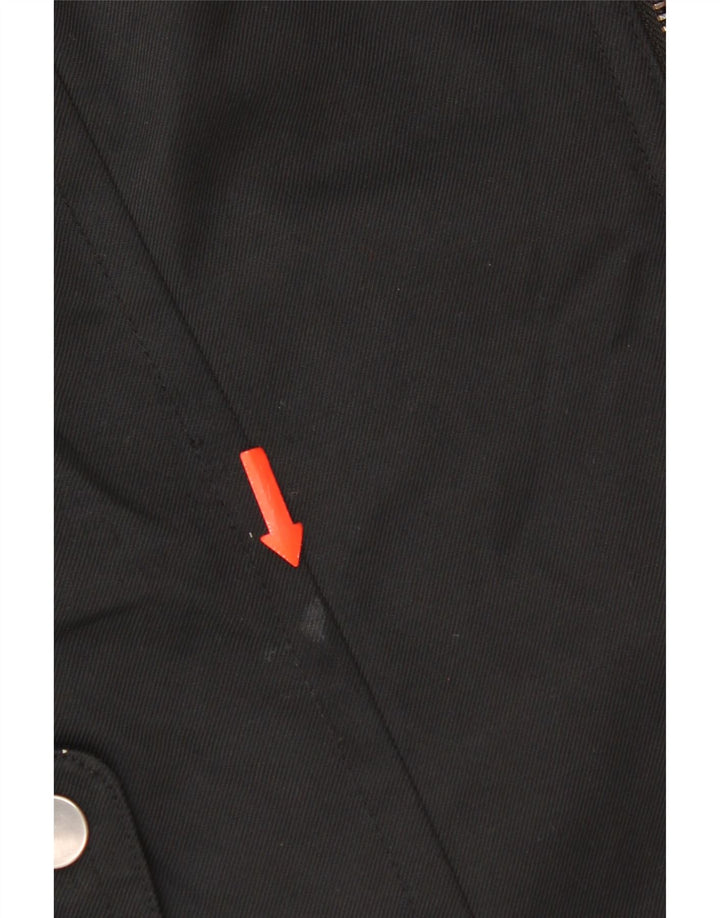 Jachetă militară Zara pentru femei UK 12 Medium Black Nylon