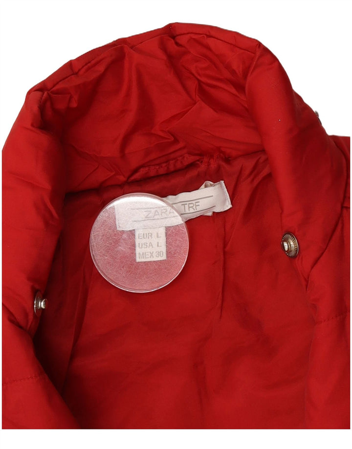 Jachetă căptușită Trafaluc pentru femei Zara UK 16 Large Red