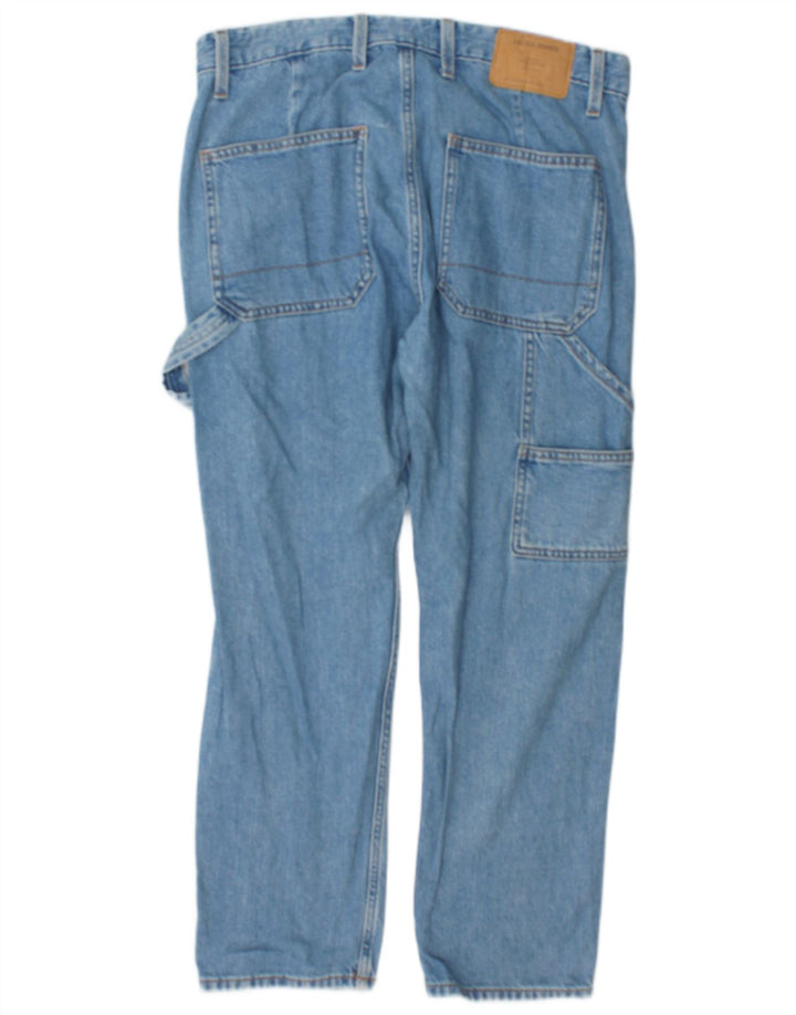 Blugi drepti cargo Jack & Jones pentru femei W34 L30 bumbac albastru
