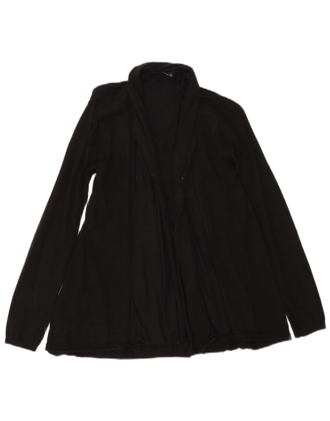 Pulover cardigan deschis pentru femei Zara UK 10 mic, negru, viscoză
