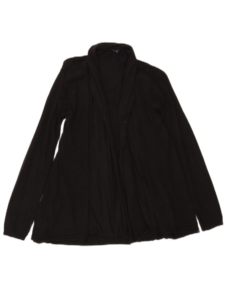Pulover cardigan deschis pentru femei Zara UK 10 mic, negru, viscoză