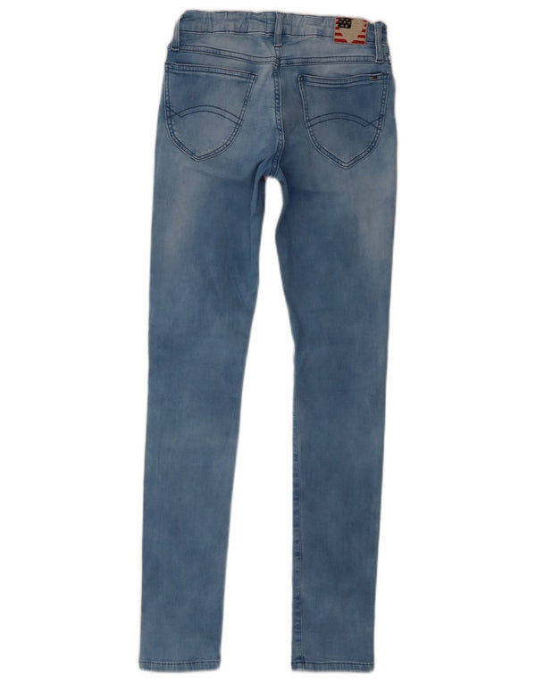 Blugi skinny pentru fete Tommy Hilfiger 13-14 ani W26 L29 albastru bumbac