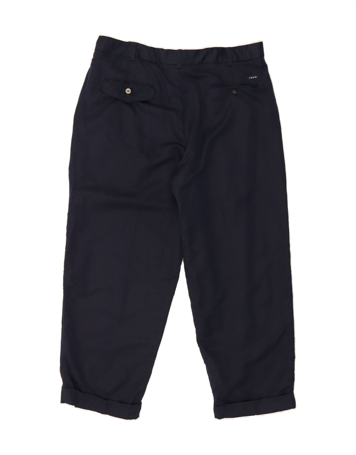 IZOD Mens Pegged Chino Trousers W36 L27 Navy Blue Polyester Vintage Izod and Second-Hand Izod from Messina Hembry 