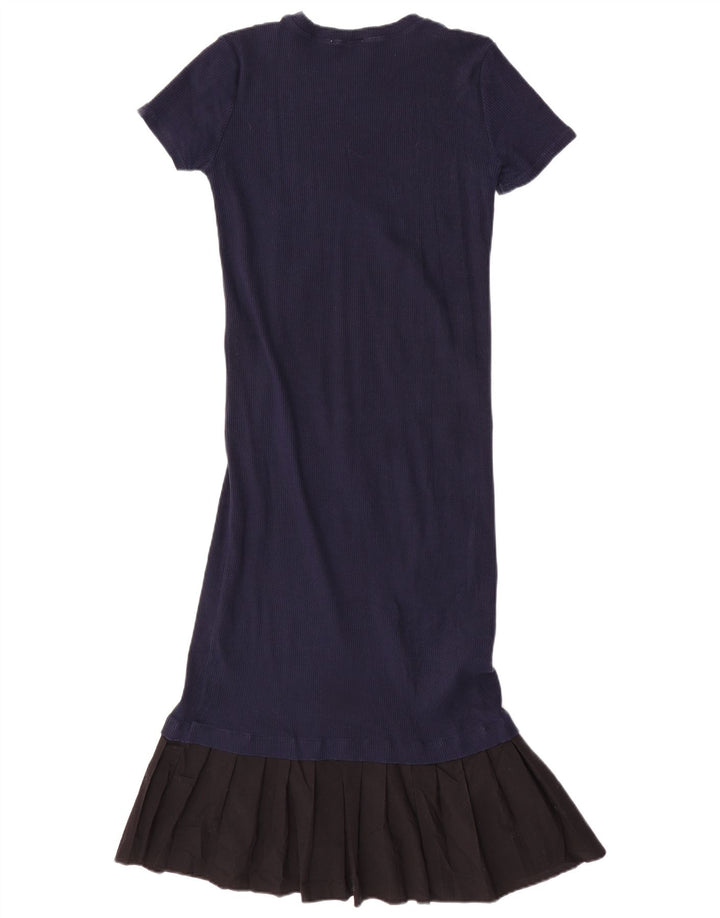 Rochie Maxi pentru Damă Zara UK 12 Medium Bleumarin Bumbac