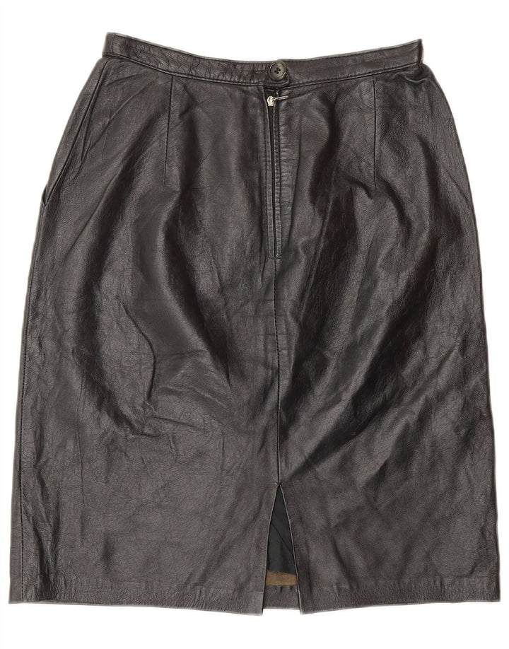 Fusta din piele pentru femei VINTAGE W24 XS negru