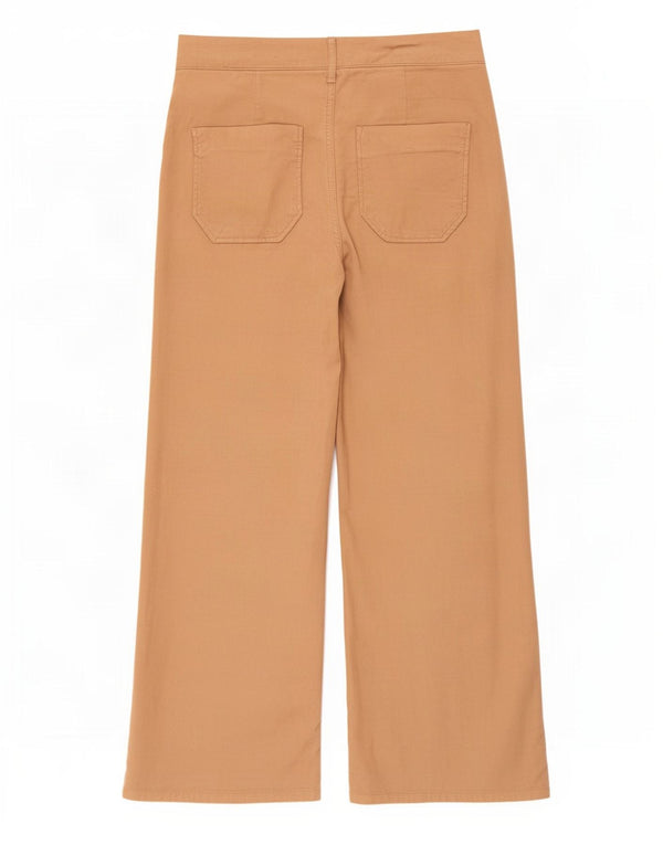 Pantaloni tăiați pentru femei Zara EU 38 Mici L28 L25 Bej Bumbac
