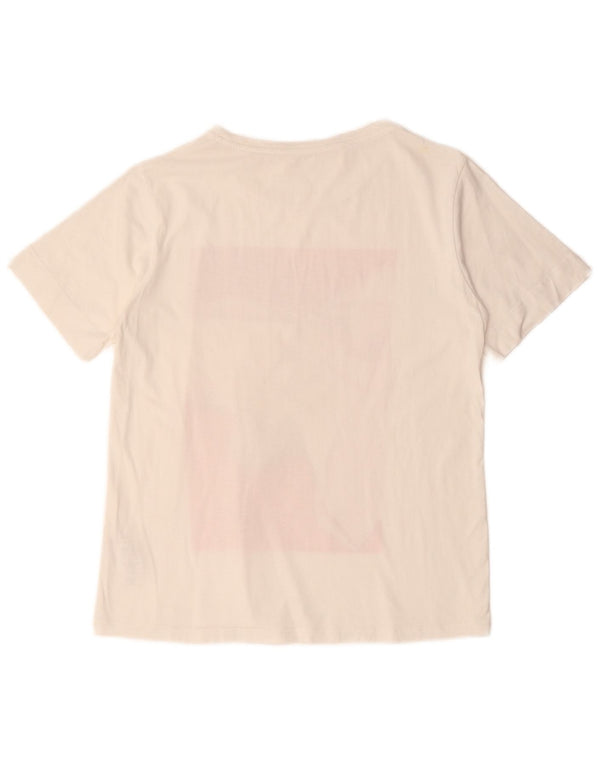 Tricou grafic pentru femei Elisabetta Franchi Top UK 12 Medium White Bumbac