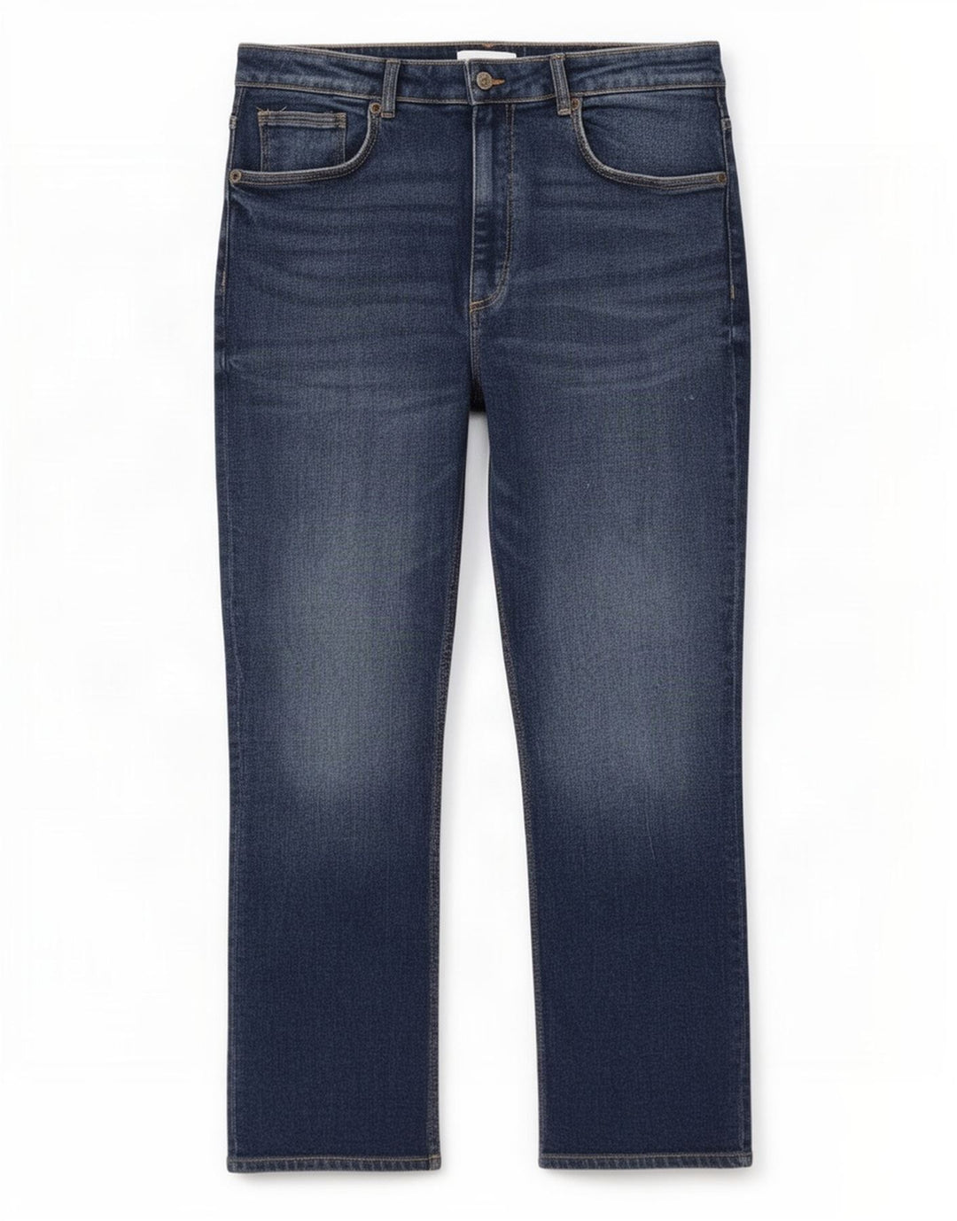Blugi drepti pentru femei Zara EU 46 2XL W36 L26 Albastru