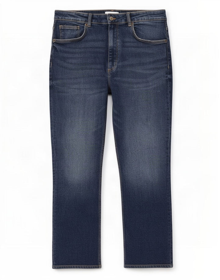 Blugi drepti pentru femei Zara EU 46 2XL W36 L26 Albastru