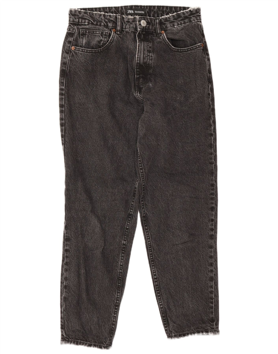 Blugi conici pentru femei Zara EU 40 Medium W30 L27 Bumbac negru